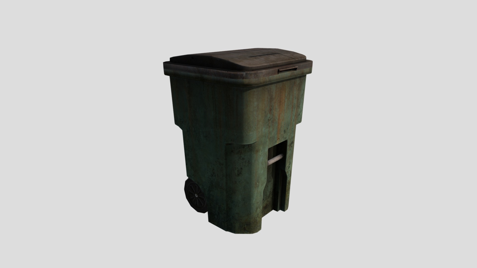 3D model Trashcan_03 - This is a 3D model of the Trashcan_03. The 3D model is about a black cylindrical object.