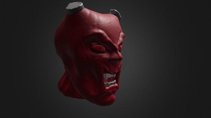 Red Demon head 3D Model