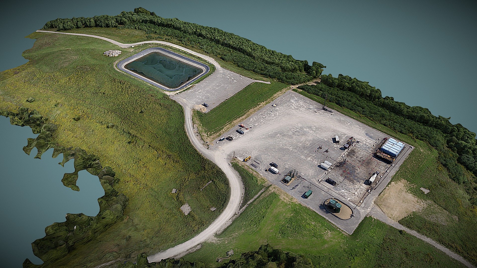 Gas Well Pad 92220 3D model by RockRun [888bc2b] Sketchfab