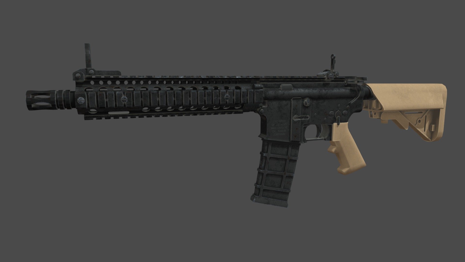 Mk18-Realistic - 3D model by nandiniparmar7781 [888c588] - Sketchfab