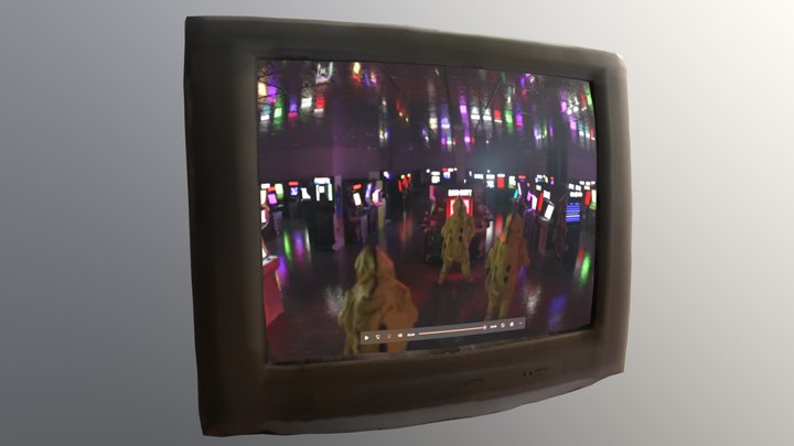 FREE Old BOX TV Low Poly 3D Scan 3D Model
