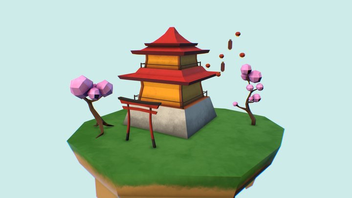 Far Eastern scene 3D Model