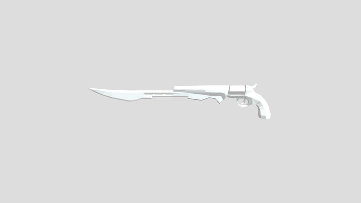 Low poly blade-revolver (now downloadable) 3D Model