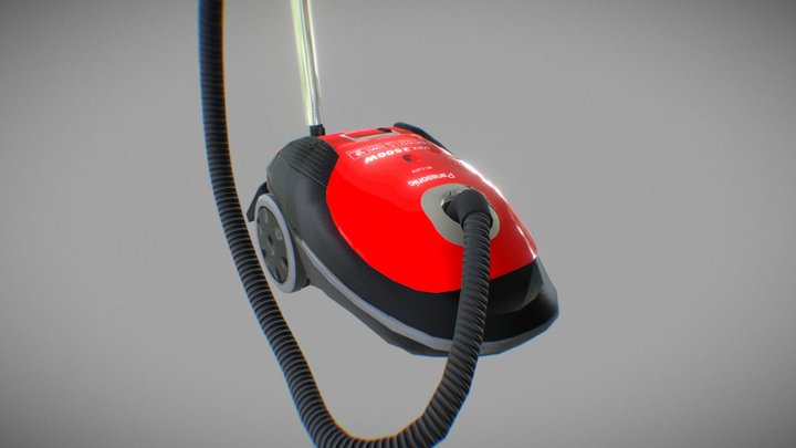 Red Vacuum Cleaner 3D Model