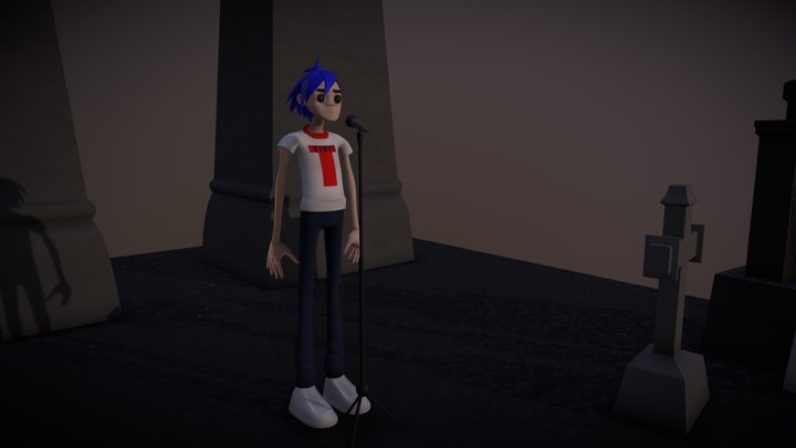 2D GORILLAZ 3D Model