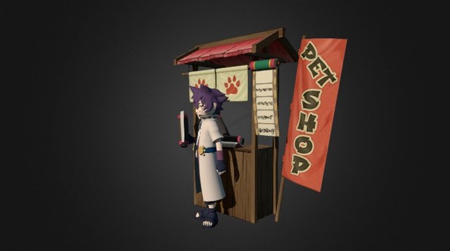 Pet NPC Shop 3D Model