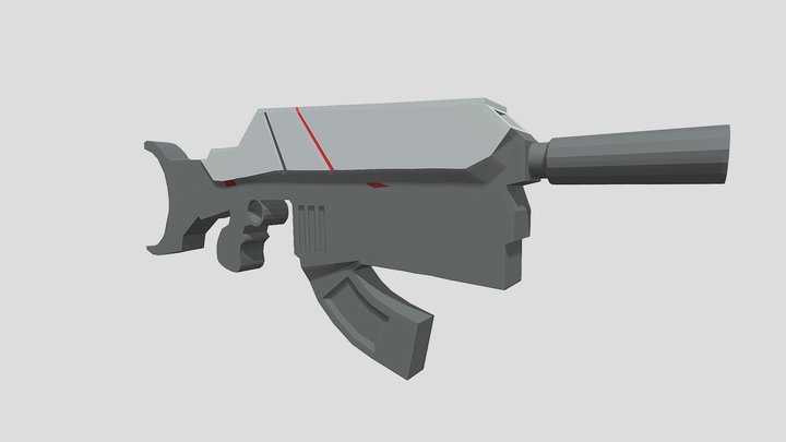 Simple sci fi rifle 3D Model