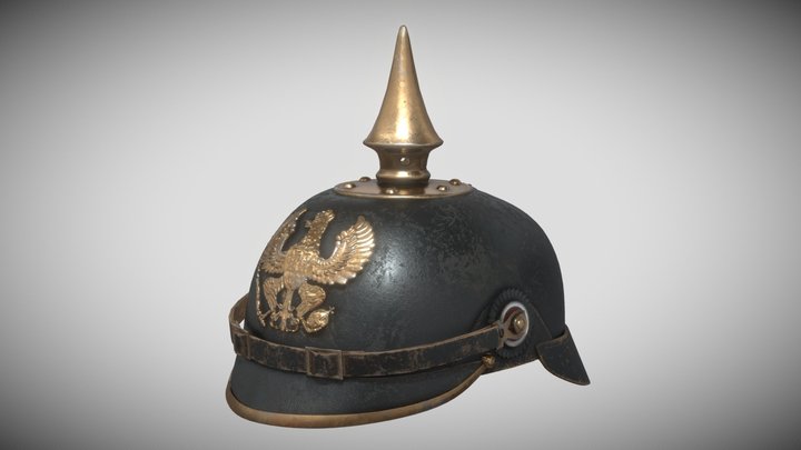German Pickelhaube (ww1) 3D Model
