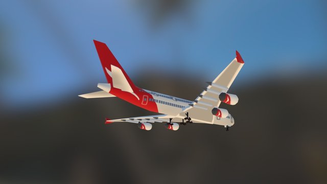 Air Bus LOwpoly 3D Model