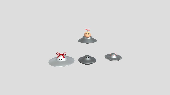 EarthBound UFOs 3D Model