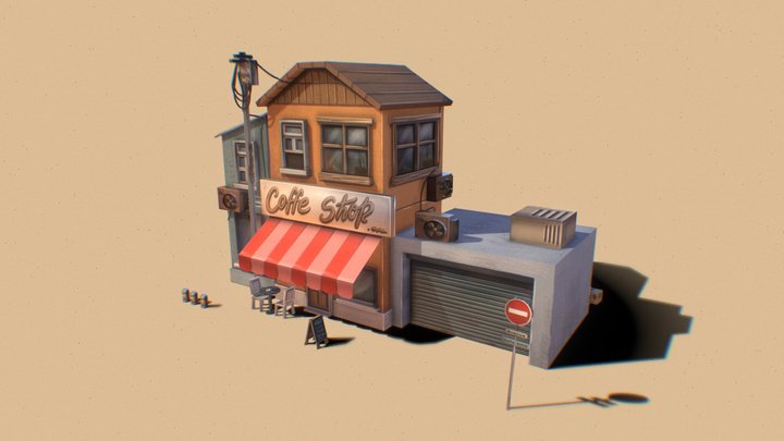cafe-3d-models-sketchfab