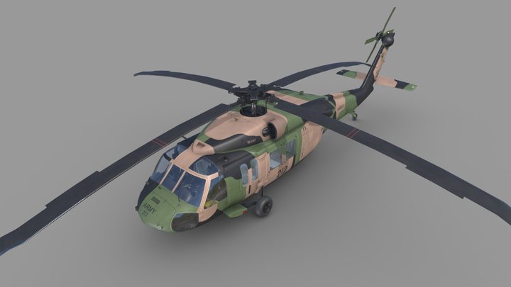 UH-60 Australian Army Static 3D Model
