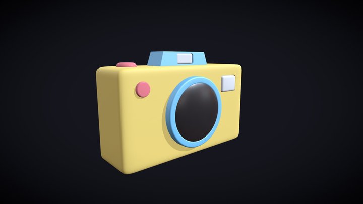Playful Colorful Camera Polaroid 3D Model
