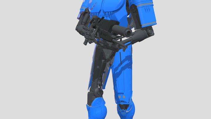 ZombieAnimatronicRoboCopSketchFab 3D Model