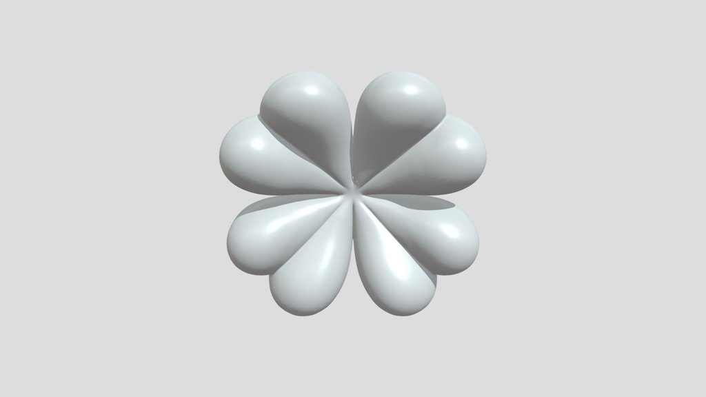 Plush six-leaf clover decor