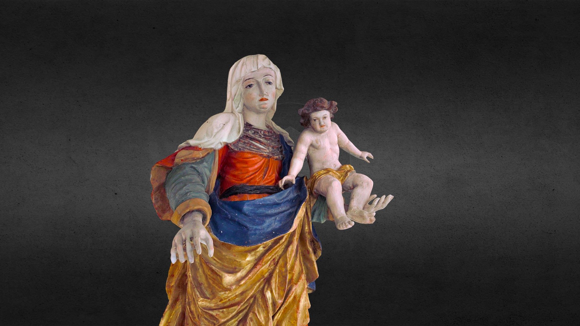 Hl. Mutter mit Kind 1700 Elz Lasberg - 3D model by Digitales ...