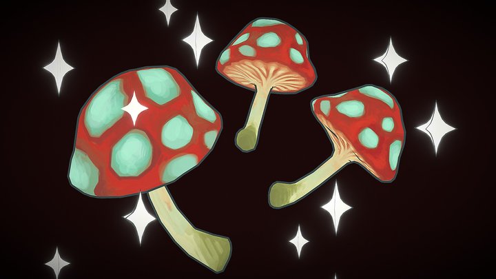 Sparkle Shroomie 3D Model