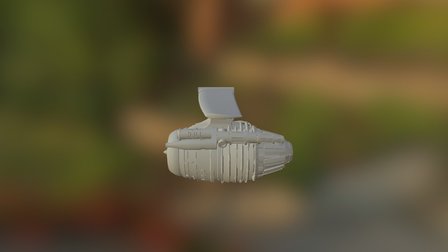 Jet Engine Being UV 3D Model
