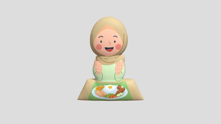 Berdo'a Sebelum Makan 3D Model