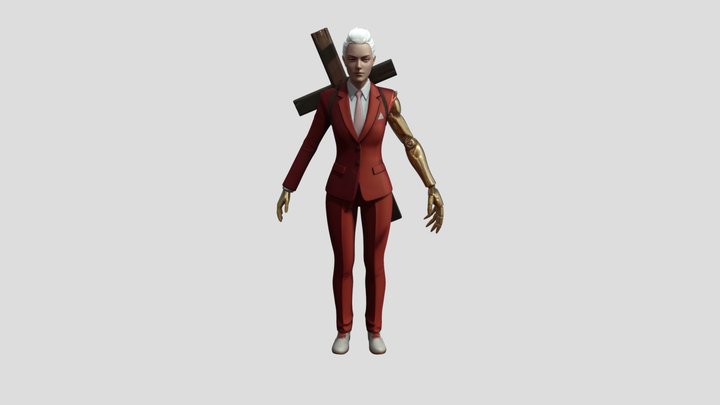 Crimson Cross and Golden Arm 3D Model