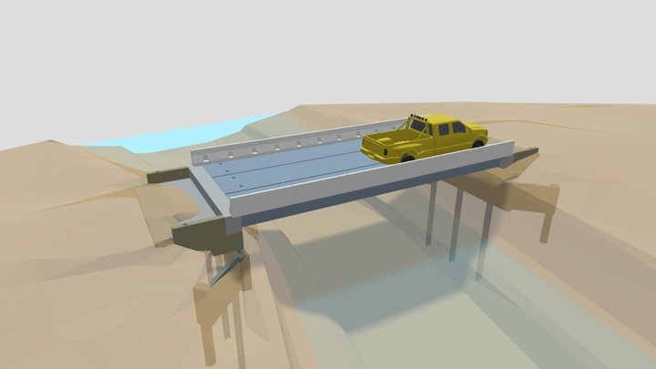 Ponte sobre o ribeirão São Francisco de Paula 3D Model