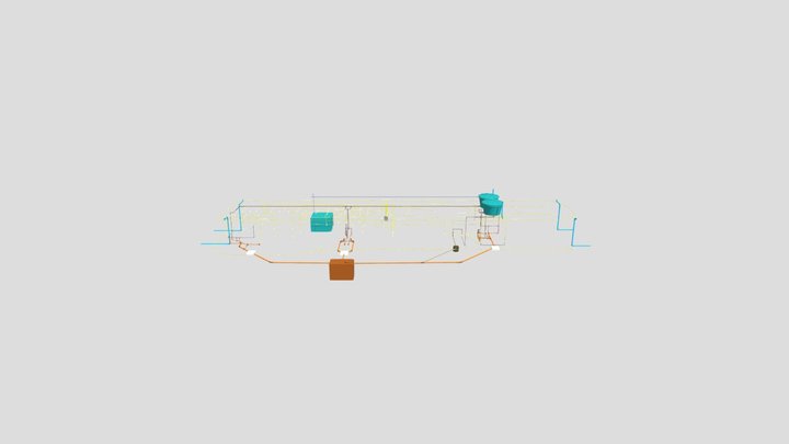 Projeto Hidrossanitário e Elétrico 3D Model