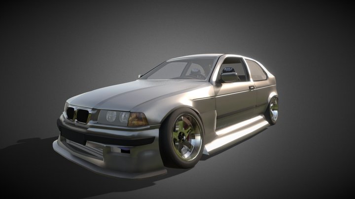 BMW E36 Compact 3D Model