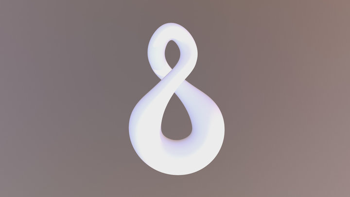 Infinity teardrop pendant 3D Model