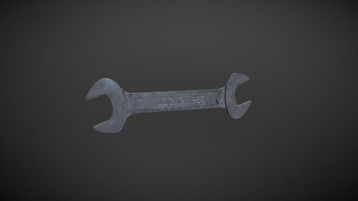 Weathered Spanner wrench 3D Model