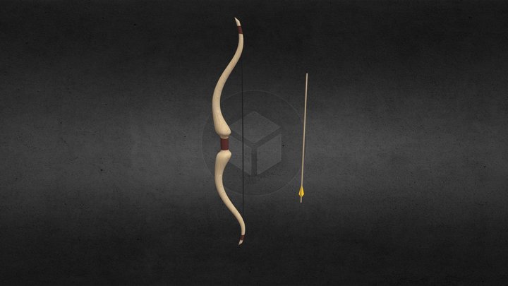 Rigged Bow & Arrow 3D Model