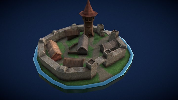 Village model I made for tabletop simulator 3D Model