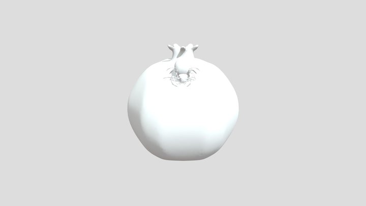 Pomegranate with Spider 3D Model