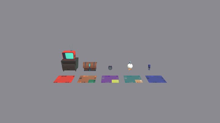 xyz painting scene - rectification 3D Model