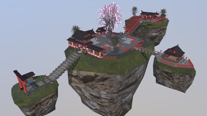 神社空島 3D Model