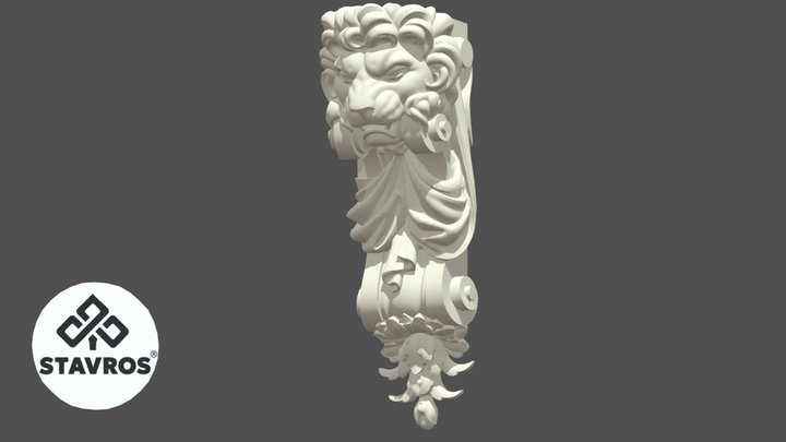 Stavros Polyurethane Decorative Bracket 3D Model