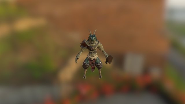 Lizardman Fighter 3D Model