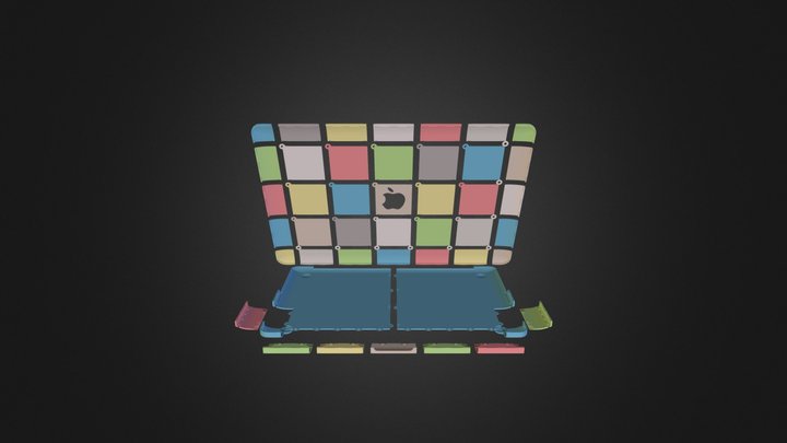 Patchwork MacBook Case 3D Model