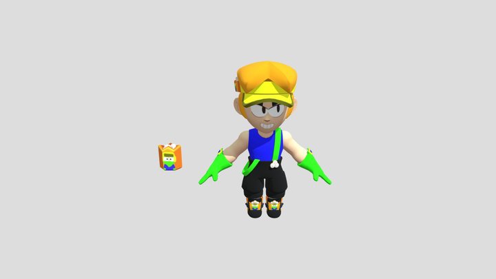 North park x Brawl stars skin idea: Rile Fang 3D Model