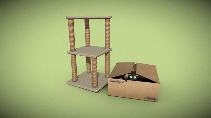 3December 2021 - Cat Tree – Free 3D Model STL