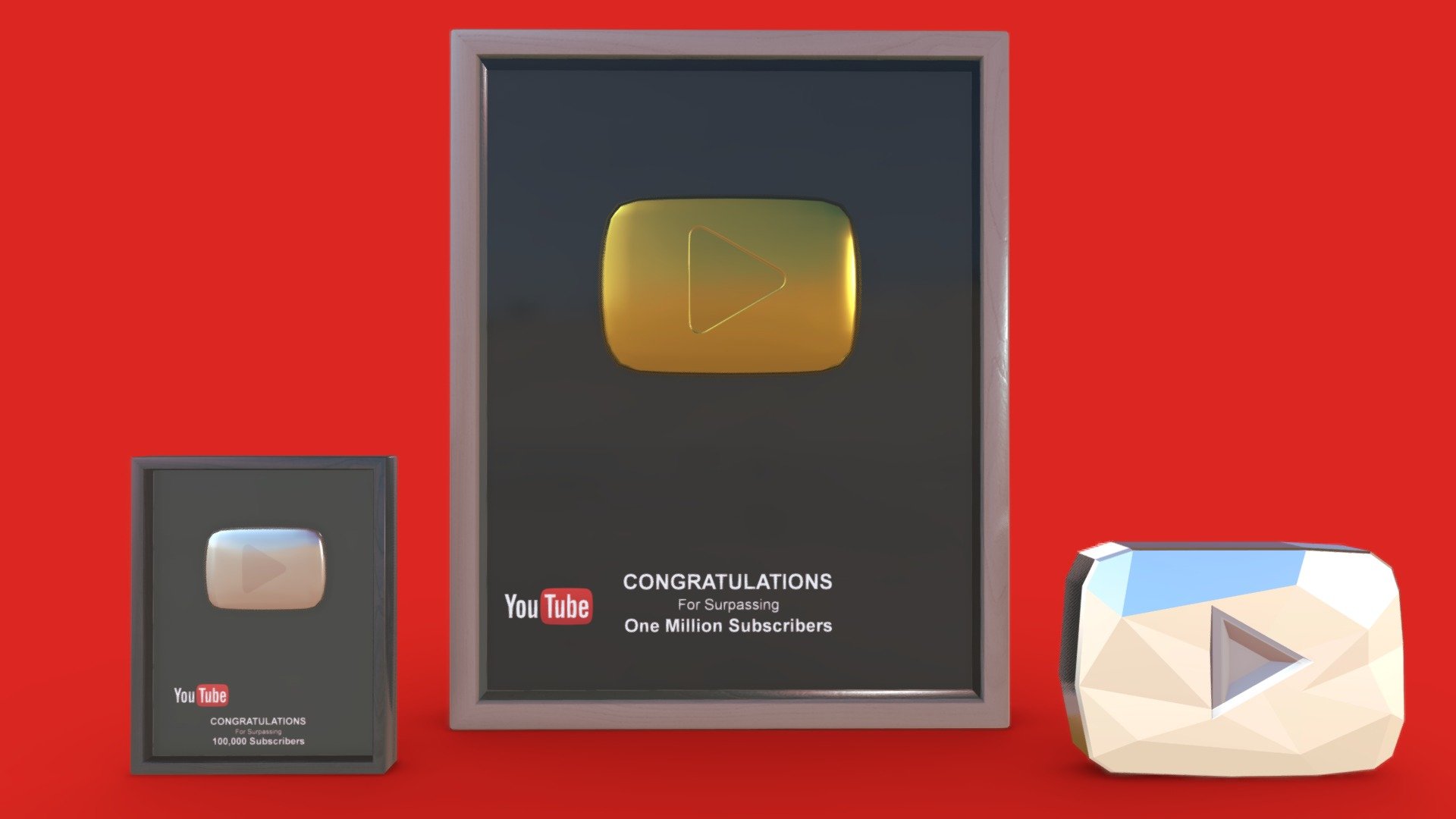 Youtube Play Buttons Old Buy Royalty Free 3d Model By Unconid Unconid af780