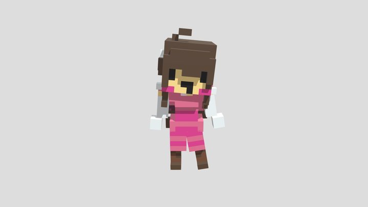 Princess Circus Voxel Model 3D Model