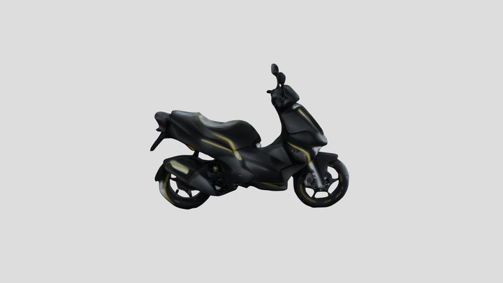 Gilera Runner Black Soul 2017 50cc Scooter 3D Model