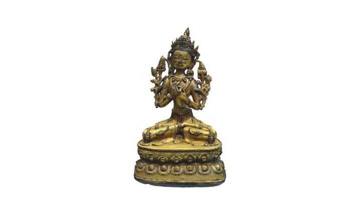 Figure of Bodhisattva Manjusri 3D Model