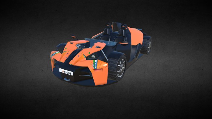 KTM Racing Car 3D Model