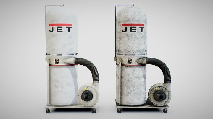 Sawdust Collector - JET (Clean and Dirty) 3D Model