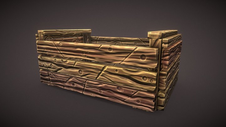 Crate old wood 3D Model