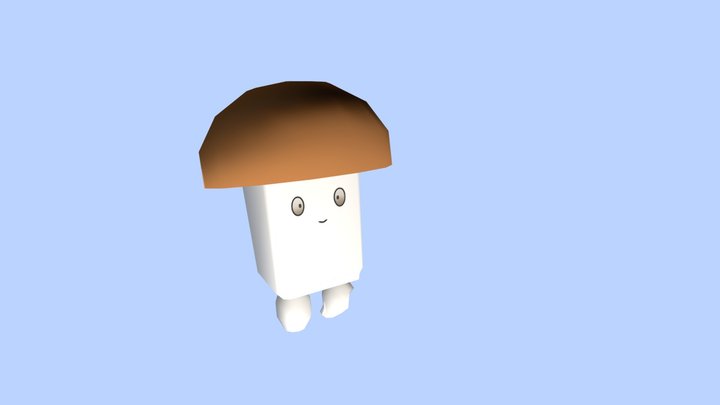 Mushroom NPC low-Poly Animated Rigged Free 3D Model