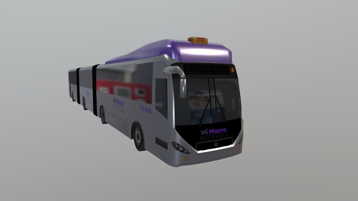 volvo 7300 macrobus biarticulado 3D Model