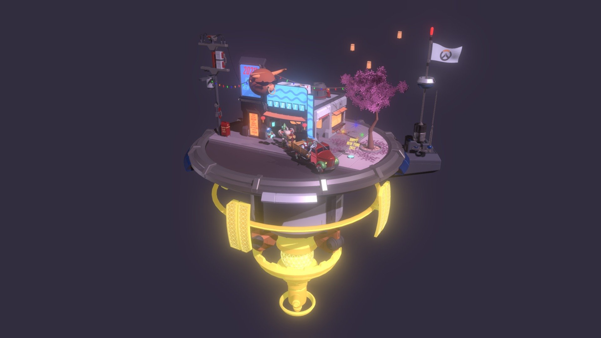 XYZ 2021 NewYear Team Draft Overwatch Stylized Download Free 3D