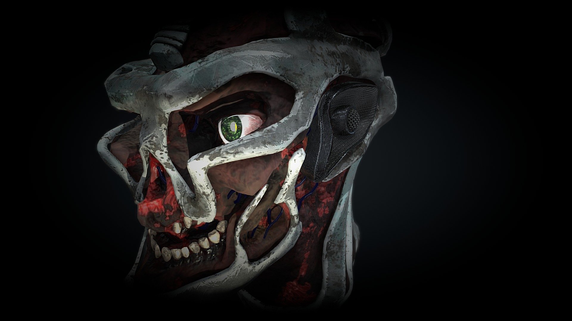 Demon (retopology, UV) — Sketchfab embed 3D viewer